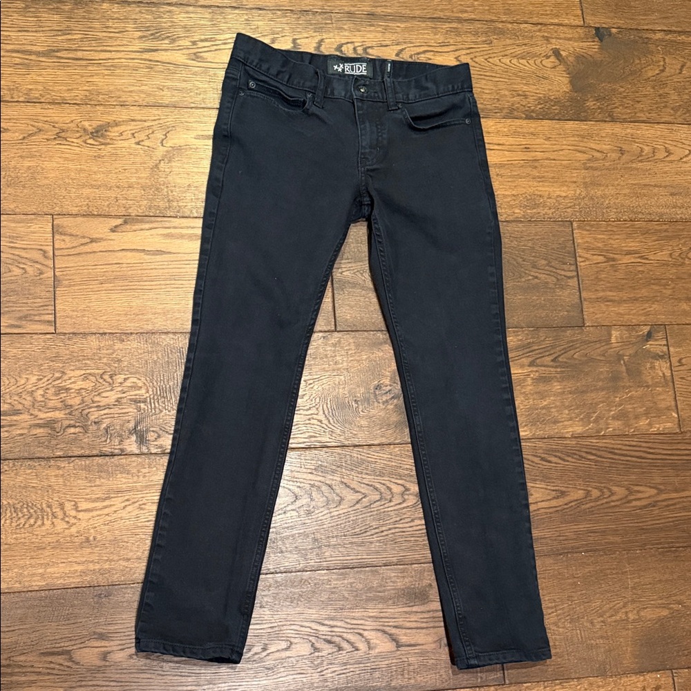 RUDE Black Skinny Jeans